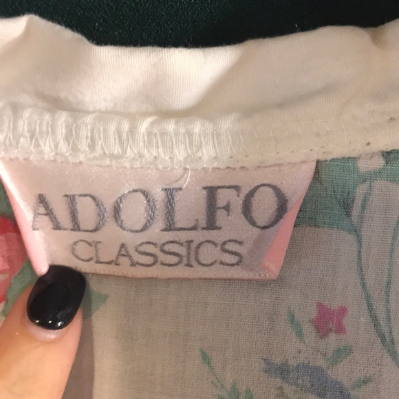 Adolfo Classics Floral Night Gown Cover Up - Picture 3 of 7